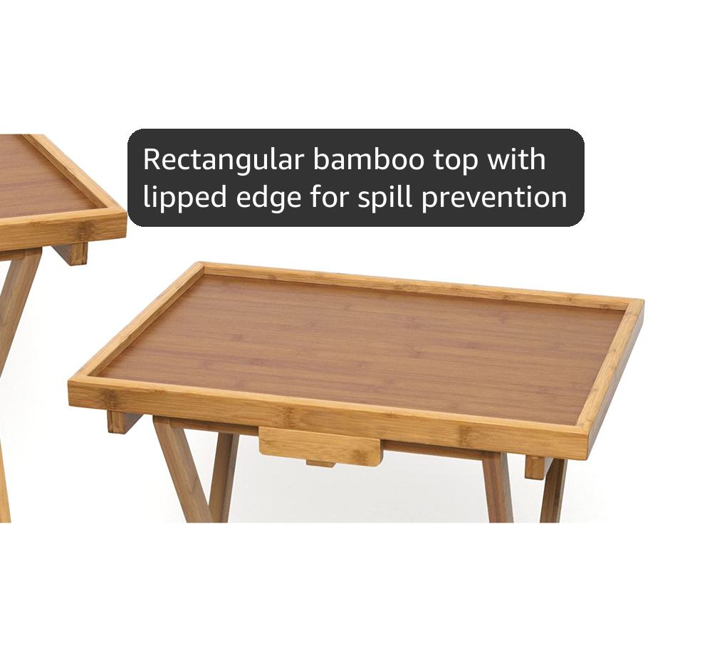 Amazon.com: Lipper International Bamboo Wood Lipped Folding Snack